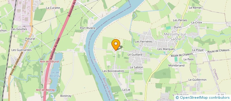 localisation de l'entreprise MADAME MARIE JEANNIN  MESSIMY-SUR-SAONE