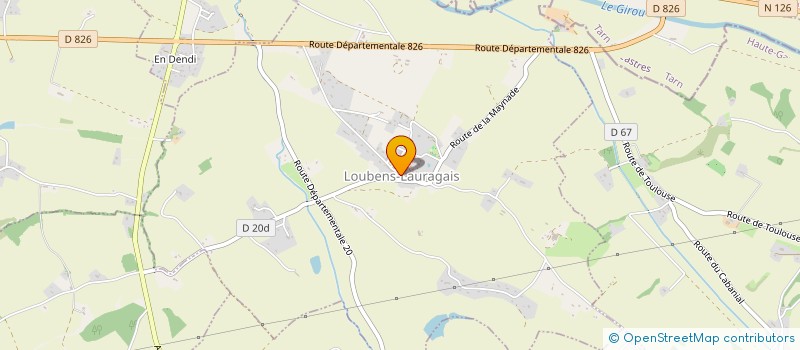 localisation de l'entreprise MADAME MARIE JEROME  LOUBENS-LAURAGAIS