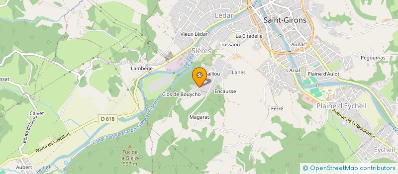 localisation de l'entreprise MADAME MARIE-JO COISNAY  SAINT-GIRONS