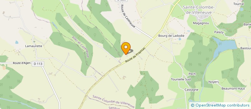 localisation de l'entreprise MADAME MARIE-JOELLE MATHIEU  SAINTE-COLOMBE-DE-VILLENEUVE