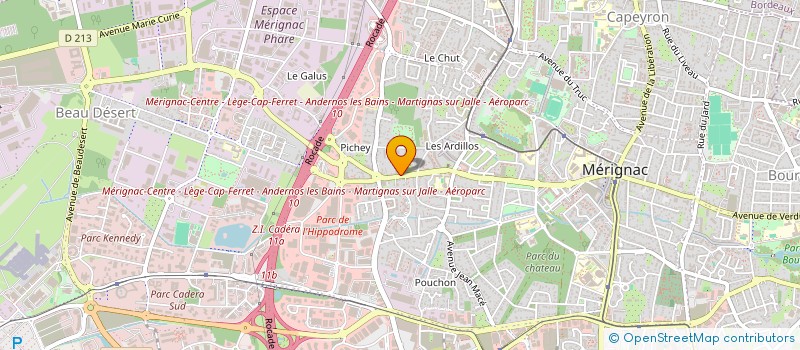 localisation de l'entreprise MADAME MARIE JOELLE SUBERVIE  MERIGNAC