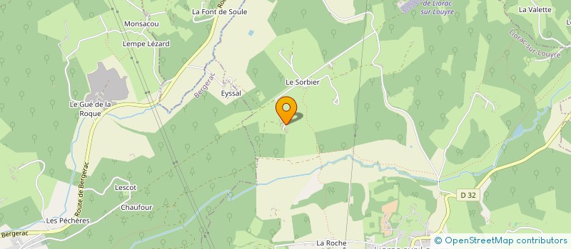 localisation de l'entreprise MADAME MARIE JOSE AUBERTIN  LIORAC-SUR-LOUYRE