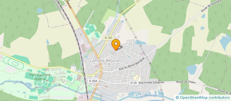 localisation de l'entreprise MADAME MARIE-JOSE BROCHON  LAMOTTE-BEUVRON