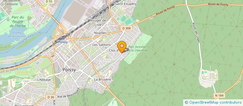 localisation de l'entreprise MADAME MARIE-JOSE COMBES  POISSY