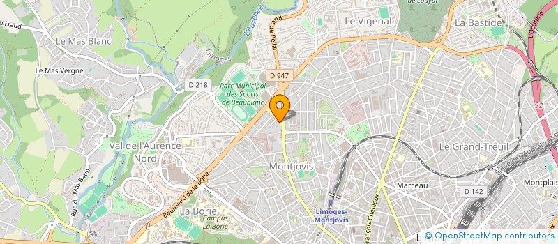 localisation de l'entreprise MADAME MARIE-JOSE CRASSIN à LIMOGES