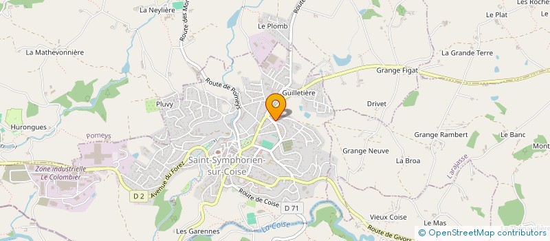 localisation de l'entreprise MADAME MARIE-JOSE FERLAY  SAINT-SYMPHORIEN-SUR-COISE