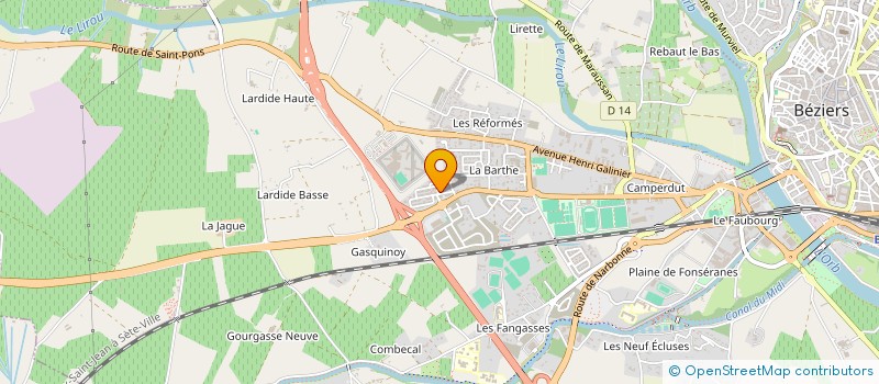 localisation de l'entreprise MADAME MARIE-JOSEE CORTES  BEZIERS