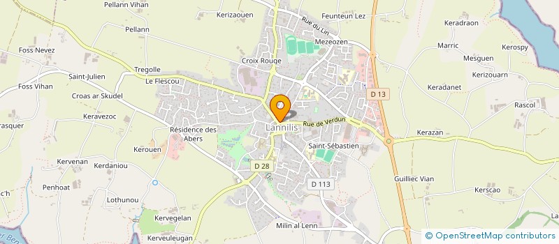 localisation de l'entreprise MADAME MARIE-JOSEE GOUEZ  LANNILIS