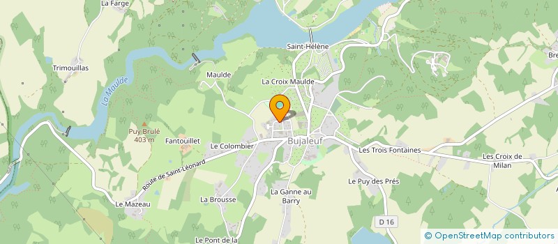 localisation de l'entreprise MADAME MARIE-JOSEE LEGAY à BUJALEUF