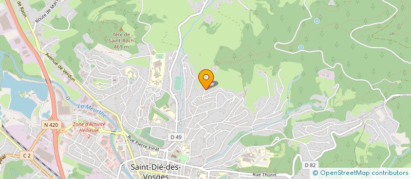 localisation de l'entreprise MADAME MARIE-JOSEE MARCILLAT  SAINT-DIE-DES-VOSGES