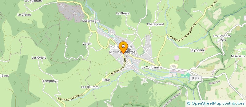 localisation de l'entreprise MADAME MARIE-JOSEE PAGES  SAINT-JULIEN-MOLIN-MOLETTE