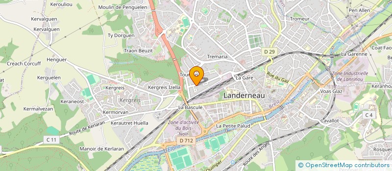 localisation de l'entreprise MADAME MARIE JOSEE TREQUESSER à LANDERNEAU