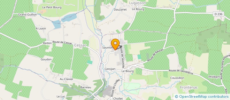 localisation de l'entreprise MADAME MARIE JOSEE VERNEUILH  FRONTENAC