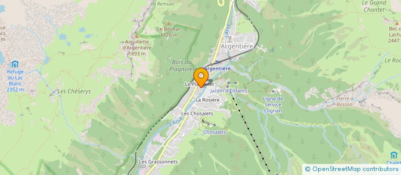 localisation de l'entreprise MADAME MARIE-JOSEPHE BAILLY  CHAMONIX-MONT-BLANC