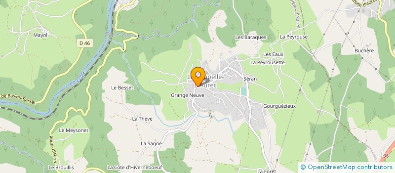 localisation de l'entreprise MADAME MARIE-JOSEPHE BERGOGNON  LA CHAPELLE D AUREC