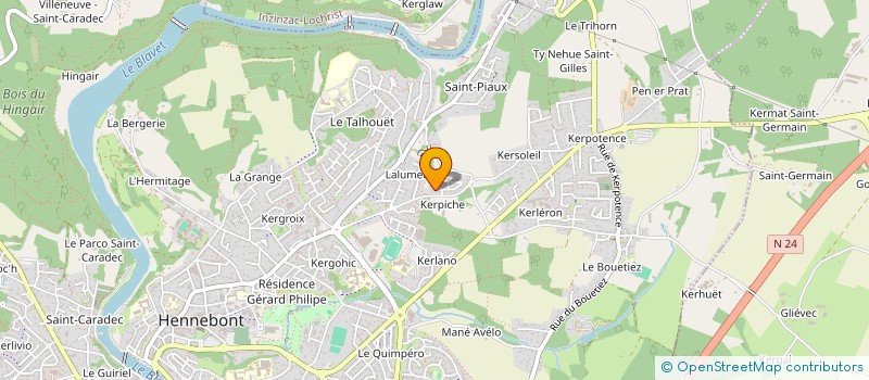 localisation de l'entreprise MADAME MARIE JOSEPHE CADILHAC à HENNEBONT