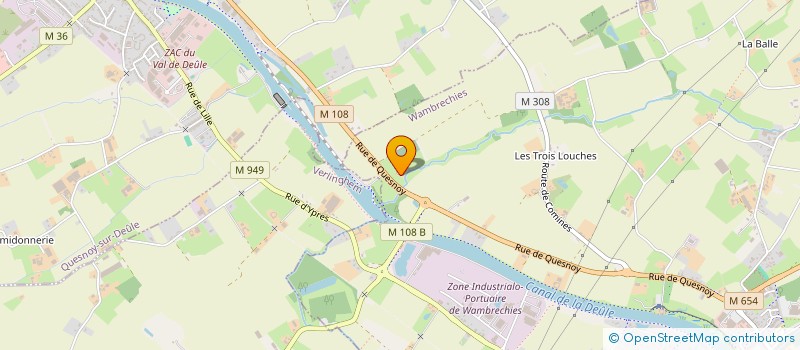 localisation de l'entreprise MADAME MARIE-JOSEPHE CANDEILLE  WAMBRECHIES