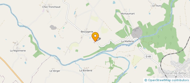 localisation de l'entreprise MADAME MARIE JOSEPHE DAUGE  LA CROIX-SUR-GARTEMPE