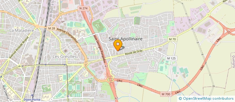 localisation de l'entreprise MADAME MARIE-JOSEPHE GAGNAUX  SAINT-APOLLINAIRE