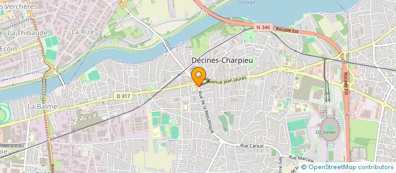 localisation de l'entreprise MADAME MARIE JOSEPHE JAMOND  DECINES-CHARPIEU