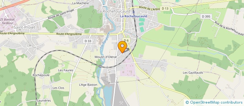 localisation de l'entreprise MADAME MARIE-JOSEPHE SEGEAT  LA ROCHEFOUCAULD-EN-ANGOUMOIS