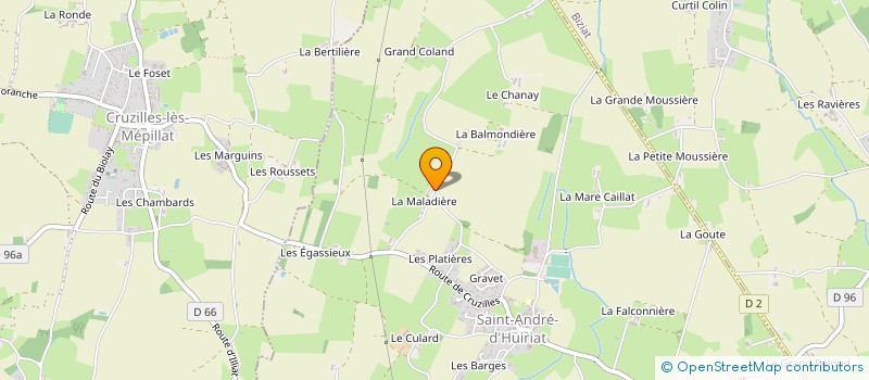 localisation de l'entreprise MADAME MARIE-JOSEPHINE FOURNIER à SAINT-ANDRE-D'HUIRIAT