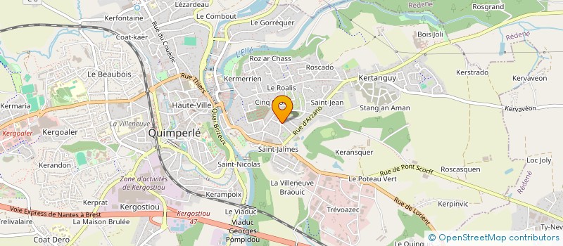 localisation de l'entreprise MADAME MARIE JOUAN  QUIMPERLE