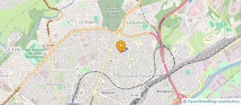 localisation de l'entreprise MADAME MARIE JOUANIN à LIMOGES