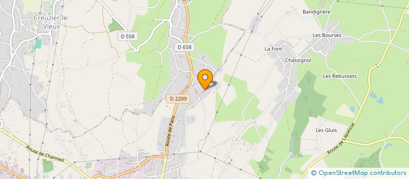 localisation de l'entreprise MADAME MARIE JULIEN  CREUZIER-LE-VIEUX