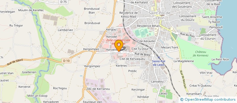 localisation de l'entreprise MADAME MARIE KERAMOAL  SAINT-POL-DE-LEON