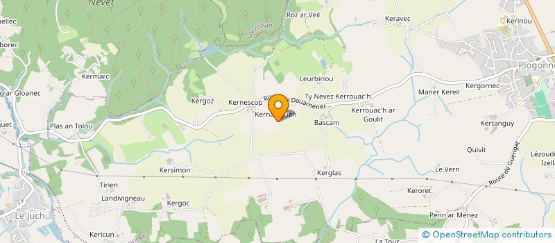 localisation de l'entreprise MADAME MARIE KEROULLAS  PLOGONNEC