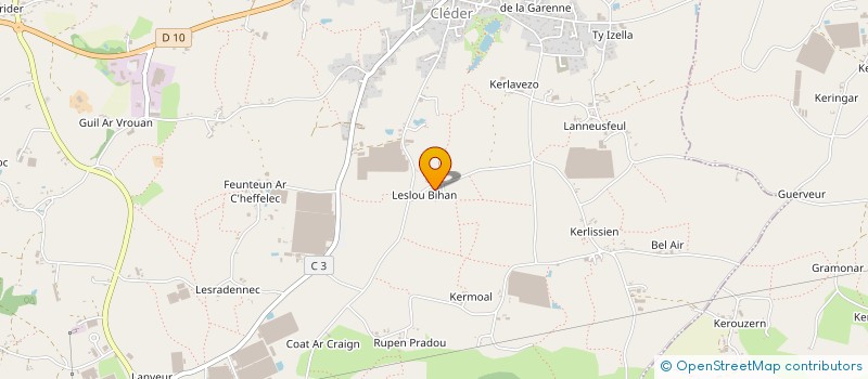 localisation de l'entreprise MADAME MARIE KERSCAVEN à CLEDER