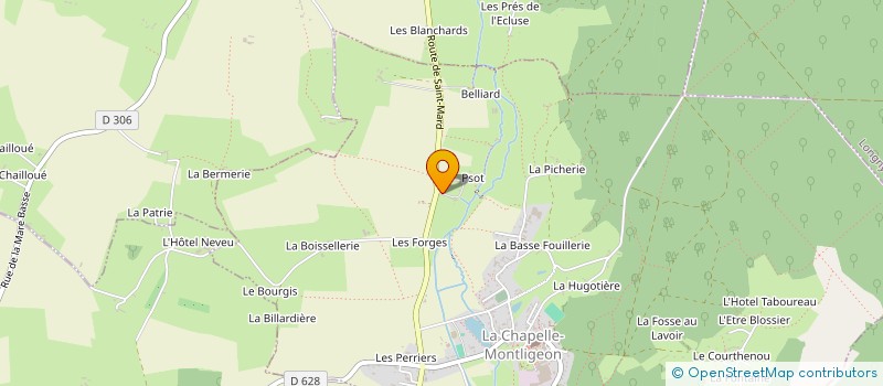 localisation de l'entreprise MADAME MARIE KERVAON à LA CHAPELLE-MONTLIGEON
