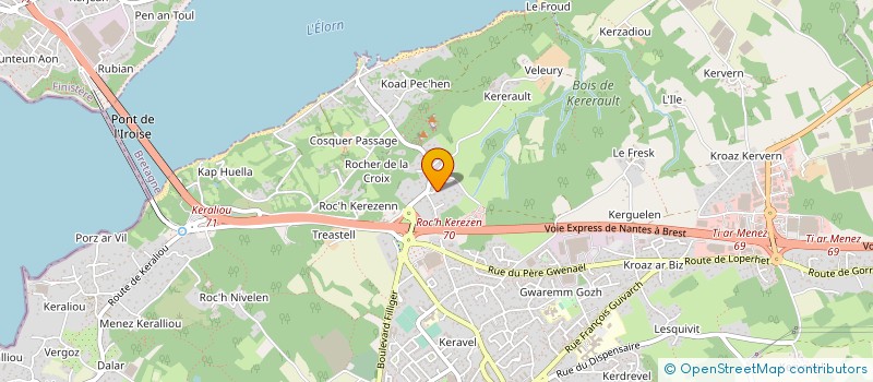 localisation de l'entreprise MADAME MARIE KERVELLA  PLOUGASTEL-DAOULAS