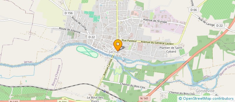 localisation de l'entreprise MADAME MARIE LAFONTAINE à JARNAC