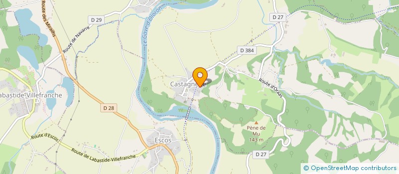 localisation de l'entreprise MADAME MARIE LAHOURCADE  CASTAGNEDE