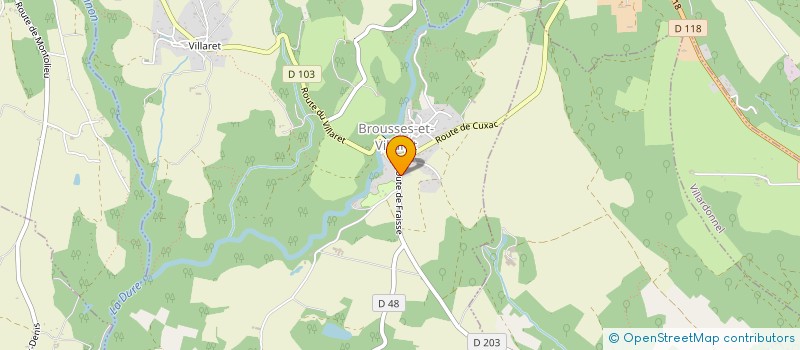 localisation de l'entreprise MADAME MARIE LALANNE à BROUSSES-ET-VILLARET