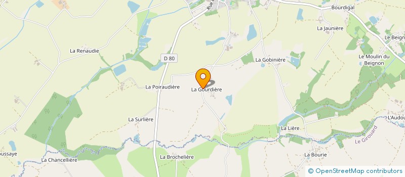 localisation de l'entreprise MADAME MARIE-LAURE AUGIZEAU  SAINTE-FLAIVE-DES-LOUPS