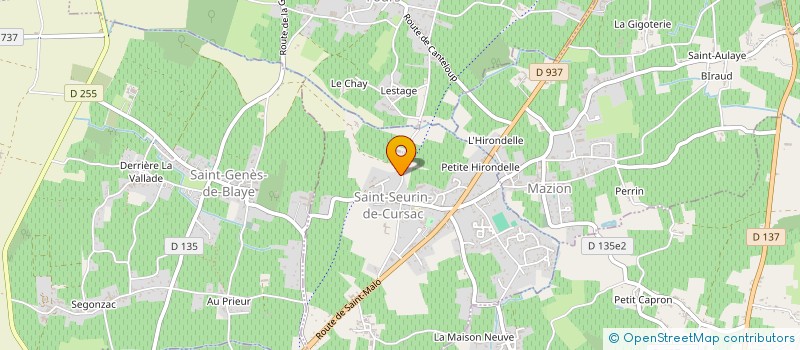 localisation de l'entreprise MADAME MARIE-LAURE BERTIN  SAINT-SEURIN-DE-CURSAC