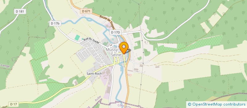 localisation de l'entreprise MADAME MARIE LAURE BRADIER  MUSSY-SUR-SEINE