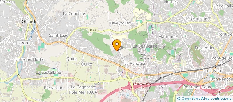 localisation de l'entreprise MADAME MARIE-LAURE CANNAMELA  OLLIOULES