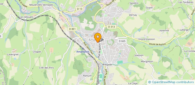 localisation de l'entreprise MADAME MARIE-LAURE CASSADOUR  AMPLEPUIS