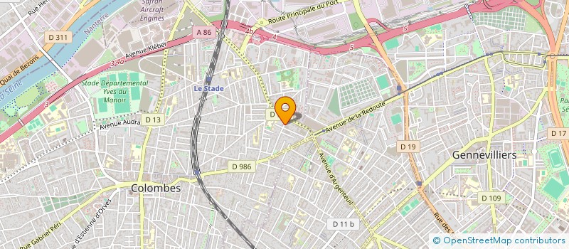 localisation de l'entreprise MADAME MARIE-LAURE DROBERT à COLOMBES