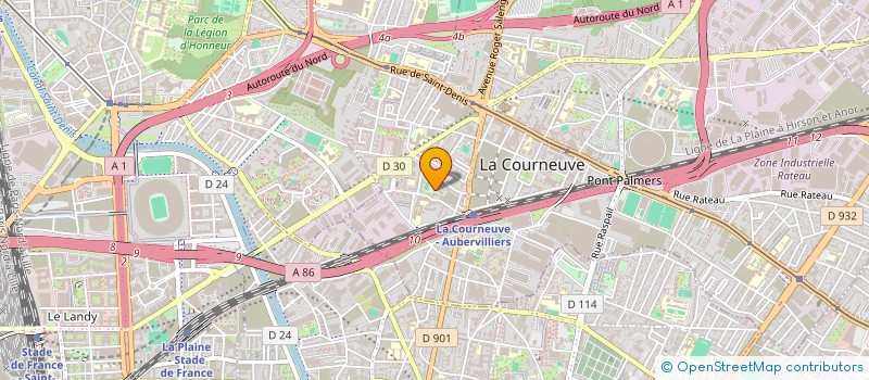 localisation de l'entreprise MADAME MARIE-LAURE EDJOUR à LA COURNEUVE