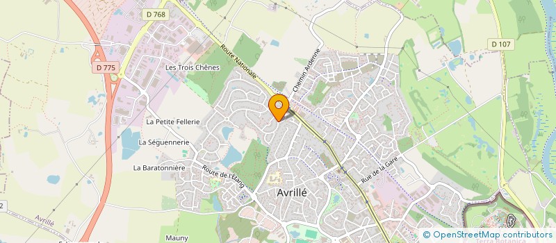 localisation de l'entreprise MADAME MARIE-LAURE FOUCHE  AVRILLE