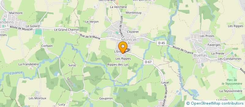 localisation de l'entreprise MADAME MARIE LAURE GOZZI à MONTCET