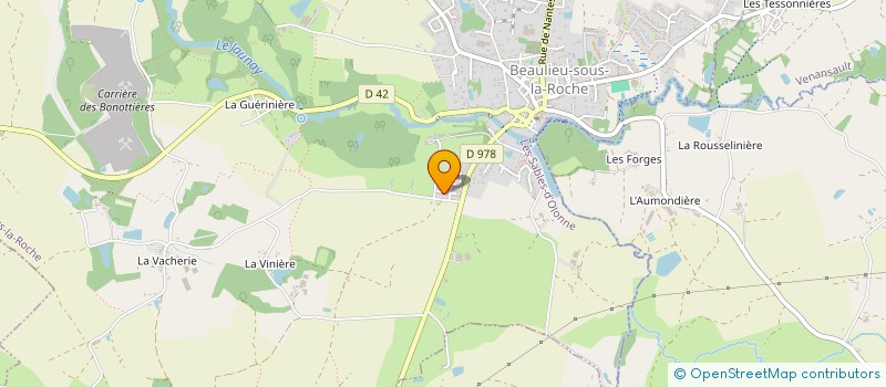 localisation de l'entreprise MADAME MARIE LAURE GRONIER  BEAULIEU-SOUS-LA-ROCHE