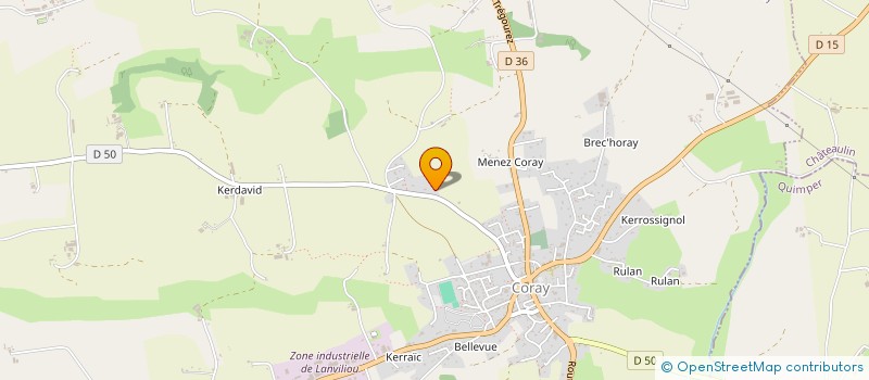 localisation de l'entreprise MADAME MARIE LAURE KERHERVE  CORAY