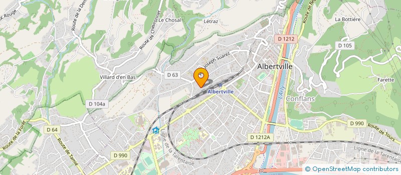 localisation de l'entreprise MADAME MARIE-LAURE LASLAZ  ALBERTVILLE