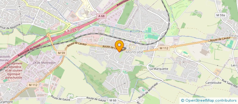 localisation de l'entreprise MADAME MARIE-LAURE LHUSSA  MONTRABE